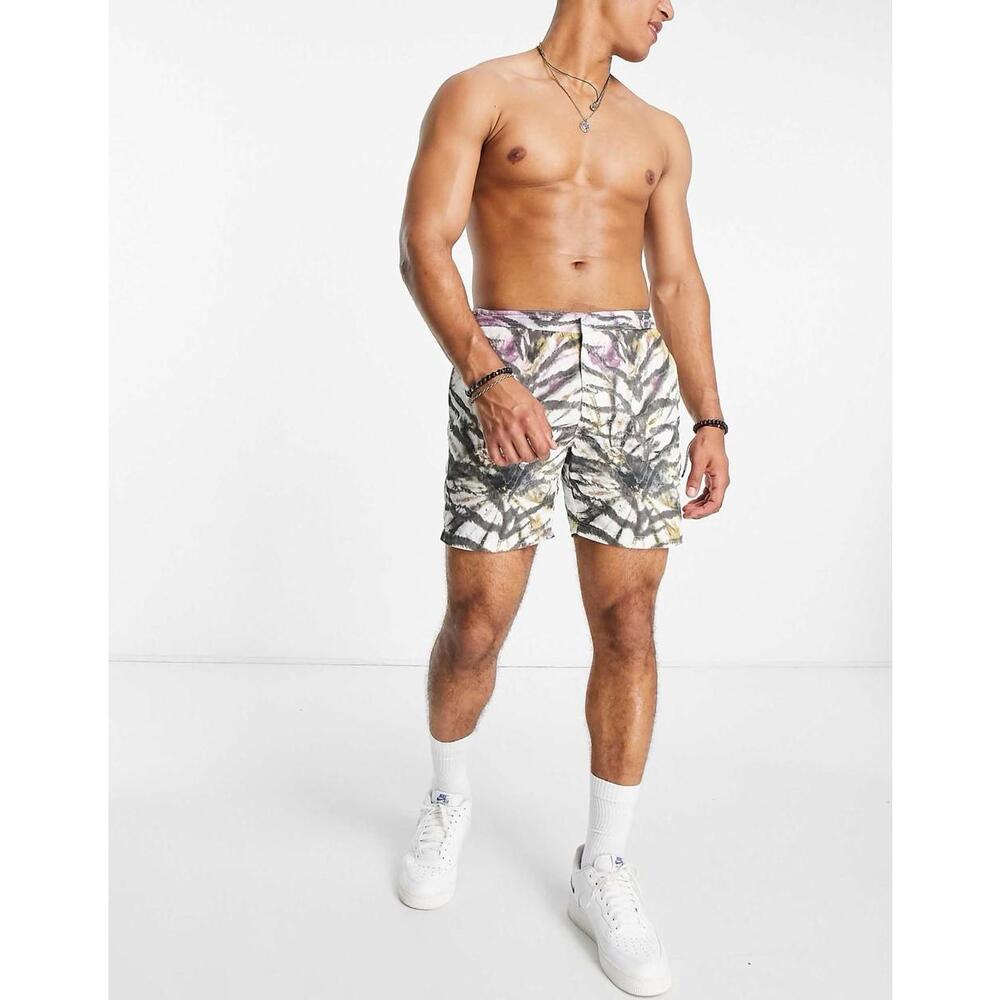Men’s AllSaints tiger tie dye swim‎ shorts Multicolor Size Small S